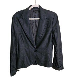 Lafayette 148 New York Wool Silk Blend Single Breasted Blazer Size 10